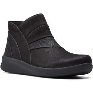 NEW! Clarks Womens Sillian 2.0 Rise‎ - Black Synthetic 6.5M
